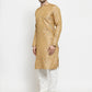 Men Silver-Colored & Golden Self Design Kurta Only ( KO 586 Silver )