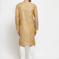 Men Silver-Colored & Golden Self Design Kurta Only ( KO 586 Silver )