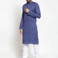 Men Navy-Blue Printed Kurta Only ( KO 587 Navy )