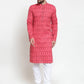 Men Peach Printed Kurta Only ( KO 587 Peach )