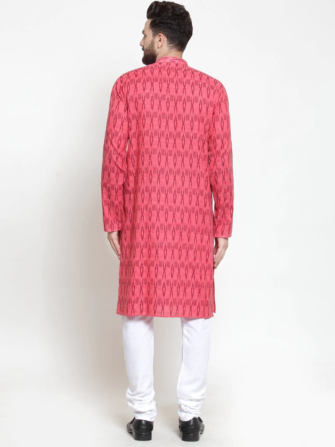 Men Peach Printed Kurta Only ( KO 587 Peach )