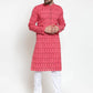 Men Peach Printed Kurta Only ( KO 587 Peach )