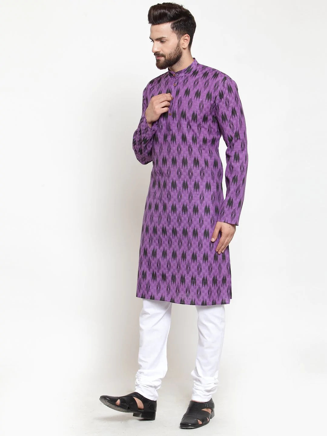 Men Purple Printed Kurta Only ( KO 587 Purple )