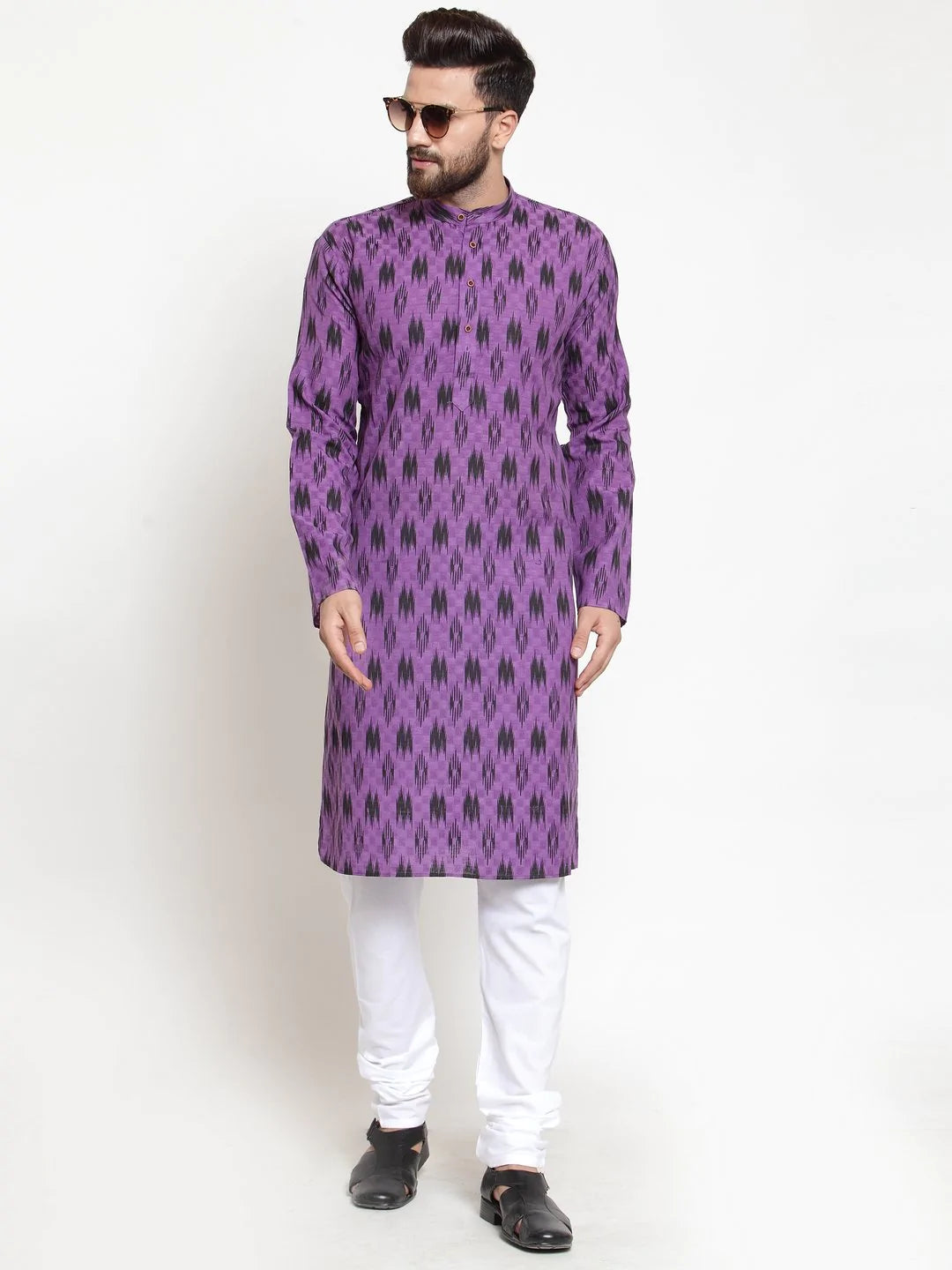 Men Purple Printed Kurta Only ( KO 587 Purple )