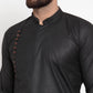 Jompers Men Black Solid Kurta with Churidar ( JOKP 588 Black )