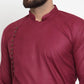Jompers Men Maroon Solid Kurta with Churidar ( JOKP 588 Maroon )