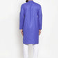 Jompers Men Royal-Blue Solid Kurta Only ( KO 588 Royal )