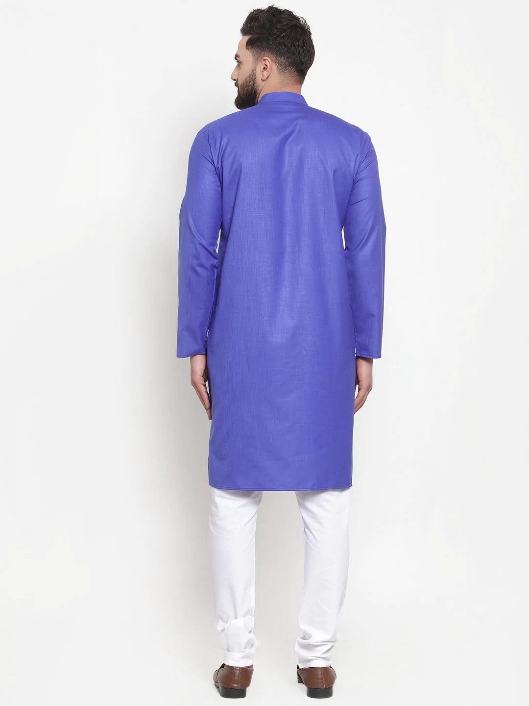 Jompers Men Royal-Blue Solid Kurta Only ( KO 588 Royal )