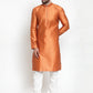 Jompers Men Orange & White Self Design Kurta with Churidar ( JOKP 589 Orange )