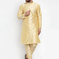 Jompers Men Golden Solid Kurta with Churidar ( JOKP 591 Golden )