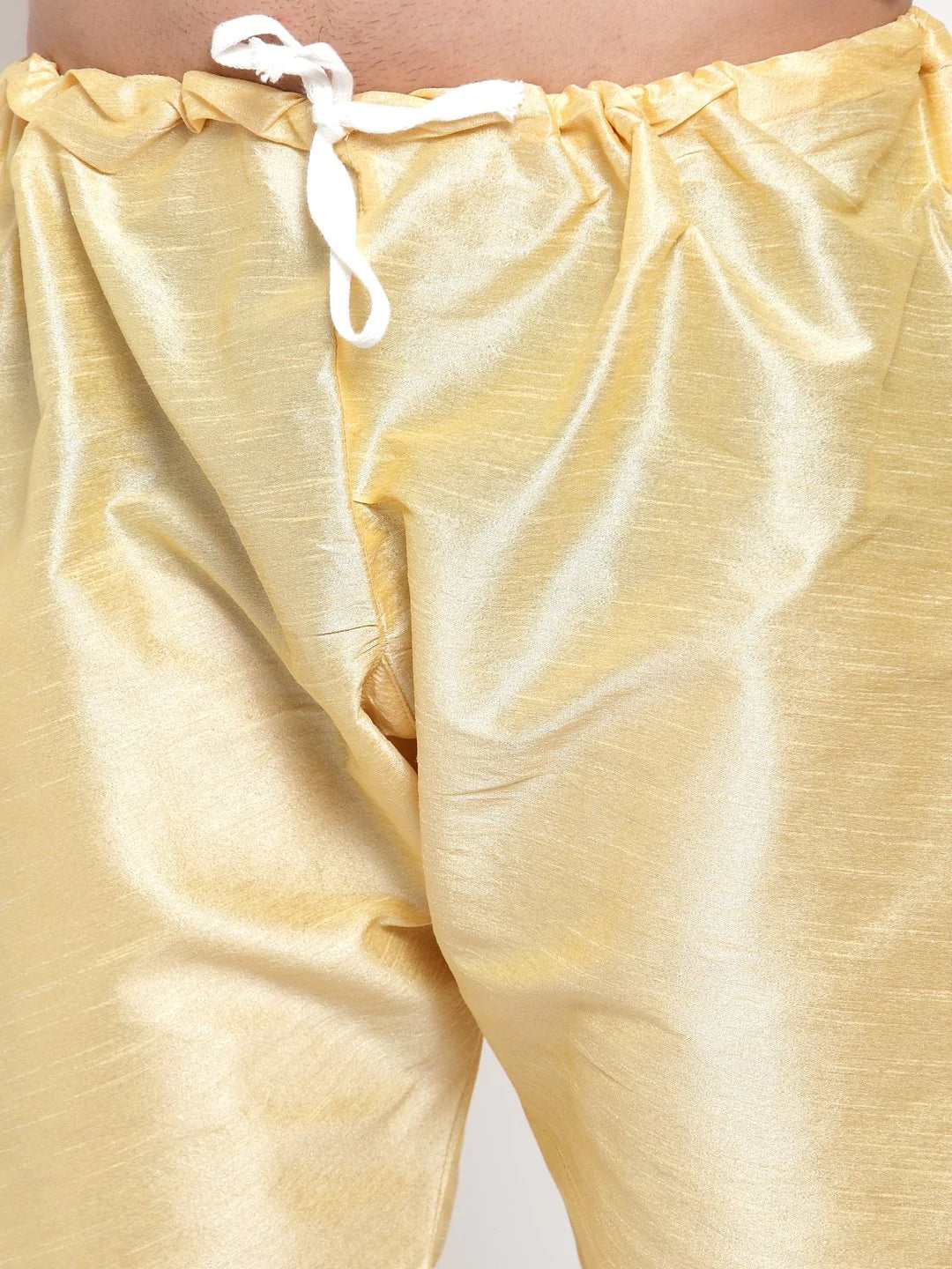 Jompers Men Golden Solid Kurta with Churidar ( JOKP 591 Golden )