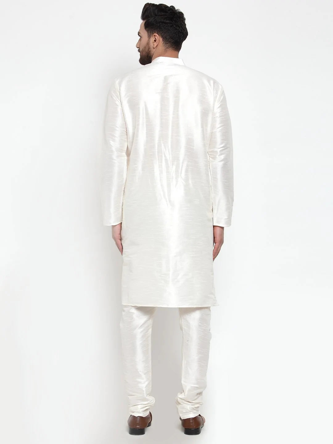 Jompers Men White Solid Kurta with Churidar ( JOKP 591 White )