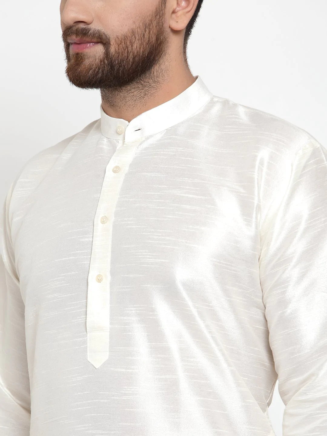 Jompers Men White Solid Kurta with Churidar ( JOKP 591 White )
