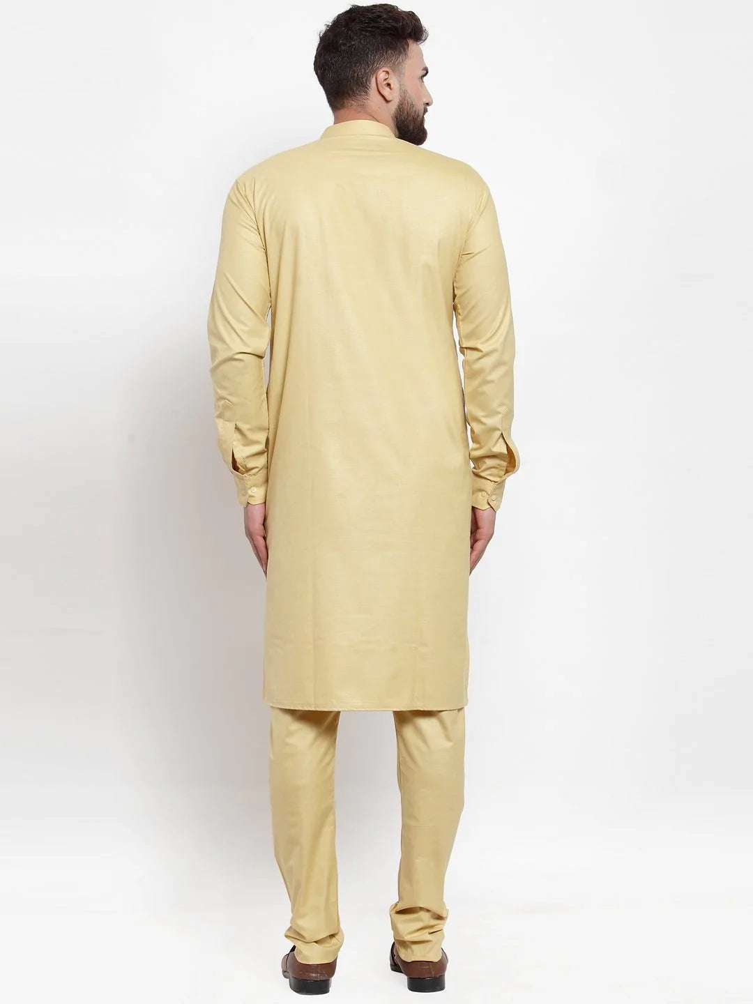 Jompers Men Beige Solid Kurta Only ( KO 592 Beige )