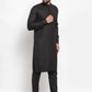 Jompers Men Black Solid Kurta with Churidar ( JOKP 592 Black )