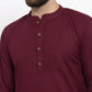 Jompers Men Purple & White Solid Pin-tucks Kurta with Churidar ( JOKP 594 Purple )