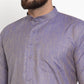 Jompers Men Blue & White Self Design Kurta Only ( KO 601 Blue )