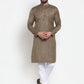 Jompers Men Bronze & White Self Design Kurta with Churidar ( JOKP 601 Bronze )