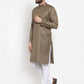 Jompers Men Bronze & White Self Design Kurta with Churidar ( JOKP 601 Bronze )