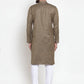 Jompers Men Bronze & White Self Design Kurta with Churidar ( JOKP 601 Bronze )