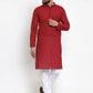 Jompers Men Red Printed Kurta Only ( KO 604 Red )