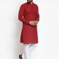 Jompers Men Red Printed Kurta Only ( KO 604 Red )