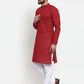 Jompers Men Red Printed Kurta Only ( KO 604 Red )
