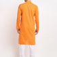 Jompers Men's Yellow Cotton Printed Kurta Payjama Set ( JOKP 604 Yellow )