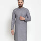 Jompers Men Grey Self-design Kurta Only ( KO 605 Grey )