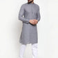 Jompers Men Grey Self-design Kurta Only ( KO 605 Grey )