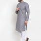 Jompers Men Grey Self-design Kurta Only ( KO 605 Grey )