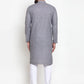 Jompers Men Grey Self-design Kurta with Churidar ( JOKP 605 Grey )