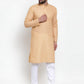 Jompers Men Orange Self-design Kurta with Churidar ( JOKP 605 Orange )