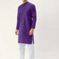 Jompers Men's Purple Cotton Solid Kurta Only ( KO 611 Purple )