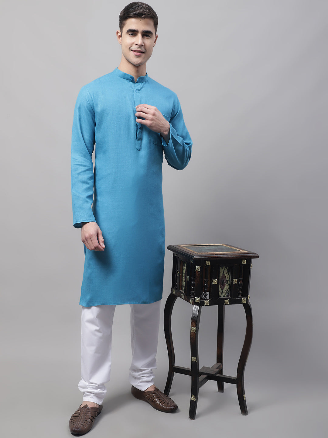 Jompers Heren Katoen Rechte Kurta (KOO_561Maroon), Mosterd, M Jompers Heren Katoen Rechte Kurta (KOO_561Maroon), Mosterd, M