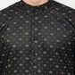 Jompers Men's Black Printed Cotton Kurta Only ( KO 614 Black )