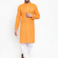 Jompers Men Orange & White Embroidered Kurta Only ( KO 617 Orange )