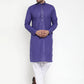 Jompers Men's Purple Woven Kurta Only ( KO 617 Purple )