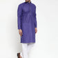 Jompers Men's Purple Woven Kurta Only ( KO 617 Purple )