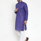 Jompers Men's Purple Woven Kurta Only ( KO 617 Purple )