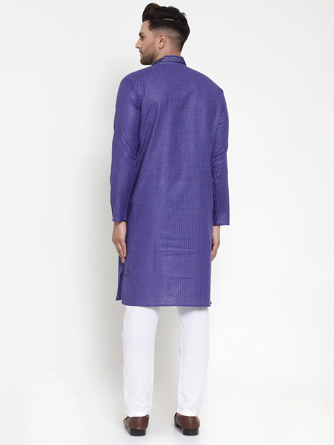 Jompers Men's Purple Woven Kurta Only ( KO 617 Purple )