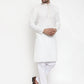 Jompers Men's White Woven Kurta Only ( KO 617 White )