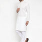 Jompers Men's White Woven Kurta Only ( KO 617 White )