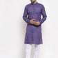 Jompers Men's Purple Woven Kurta Payjama Sets ( JOKP 622 Purple )