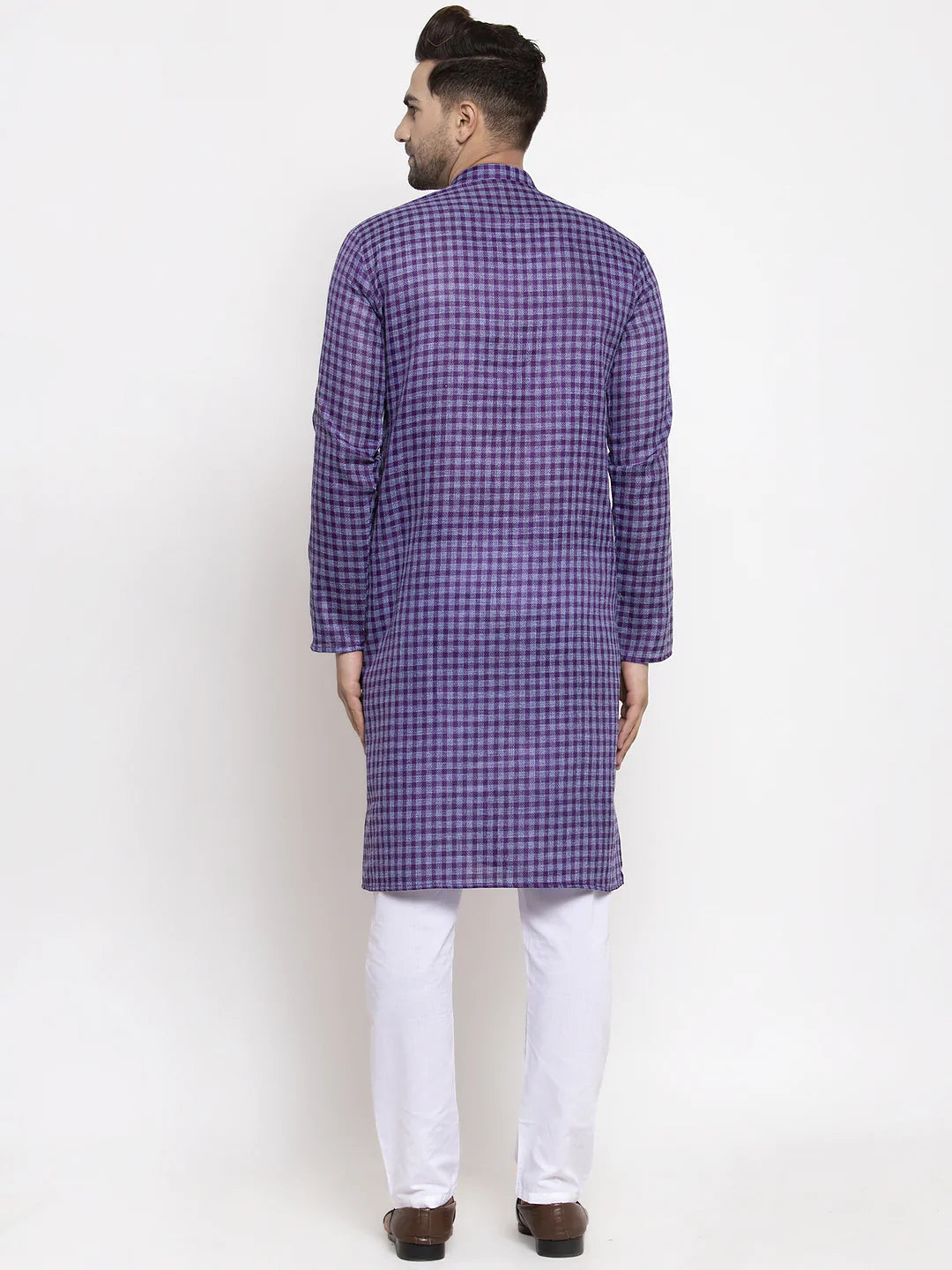 Jompers Men's Purple Woven Kurta Payjama Sets ( JOKP 622 Purple )