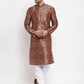 Jompers Men's Multi-Black Printed Kurta Only ( KO 624 Multi-Black )