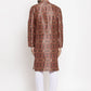 Jompers Men's Multi-Black Printed Kurta Only ( KO 624 Multi-Black )