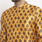 Jompers Men's Yellow Printed Kurta Only ( KO 624 Yellow )