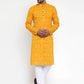 Jompers Men Mustard Printed Straight Kurta ( JOKP 628 Mustard )