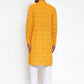 Jompers Men Mustard Printed Straight Kurta ( JOKP 628 Mustard )